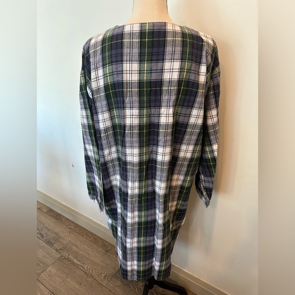 Disneyland Resort Pajama Dress Mickey  Mouse Plaid blue and green SZ S Cotton - Picture 3 of 4